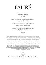 Messe basse for three female voices (solo and choir), and organ or harmonium N 163