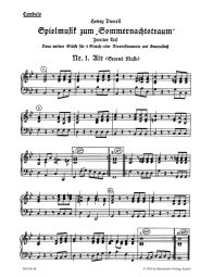 Incidental Music for A Midsummer Night's Dream Part 2 - From the opera The Fairy Queen (Cembalo)