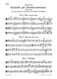 Incidental Music for A Midsummer Night's Dream Part 2 - From the opera The Fairy Queen (Viola)