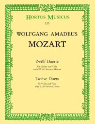 Twelve Duets for Violin and Viola after K.487 for two Horns (Playing Score)