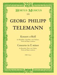 Concerto for Recorder and Flute in E minor (TWV 52: e1) (Full Score)