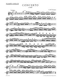 Concerto for Recorder and Flute in E minor (TWV 52: e1) (Treble Recorder)