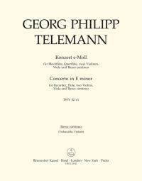 Concerto for Recorder and Flute in E minor (TWV 52: e1) (Cello/Bass)