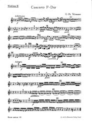 Concerto for Treble Recorder in F major (TWV 51:F1) (Violin II)