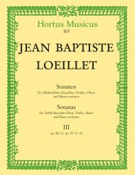 Sonatas for Recorder (Flute, Violin, Oboe) & Basso continuo III Op.3/12, Op.4/11-12
