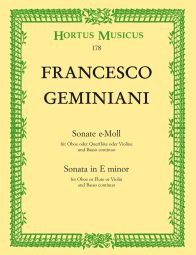 Sonata in E minor for Oboe or Flute or Violin and Basso continuo