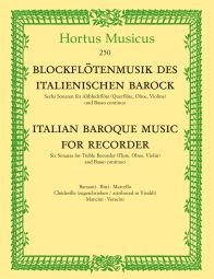 Italian Baroque Music for Treble Recorder & Basso continuo
