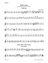 Ballet Suites for Strings and Basso continuo (Violin I)