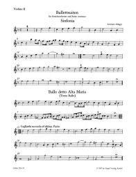 Ballet Suites for Strings and Basso continuo (Violin II)