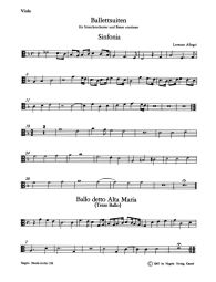 Ballet Suites for Strings and Basso continuo (Viola)