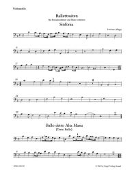 Ballet Suites for Strings and Basso continuo (Cello)