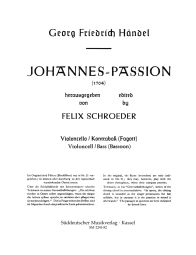 Saint John Passion (1704) Cello/Double Bass