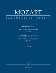 Concerto for Violin No.5 in A major (K.219) (Study Score)