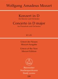 Concerto for Piano No.16 in D major (K.451) (Study Score)